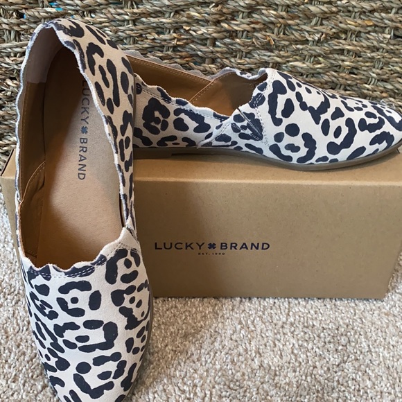 NWOT Lucky Brand Leopard shoes sz 8 - Picture 1 of 6